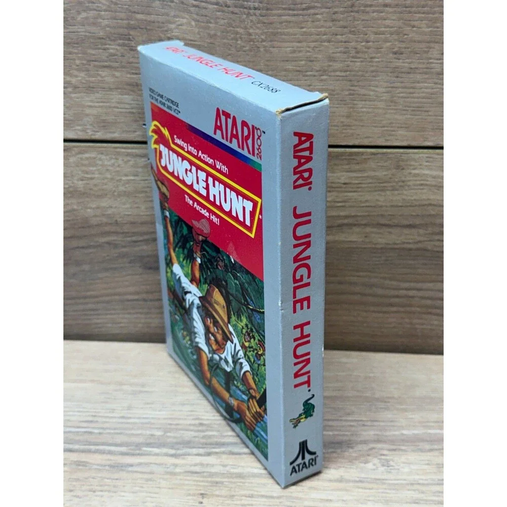 Jungle Hunt (Atari 2600, 1983) CIB Complete w/ Manual, Warranty Card & Box